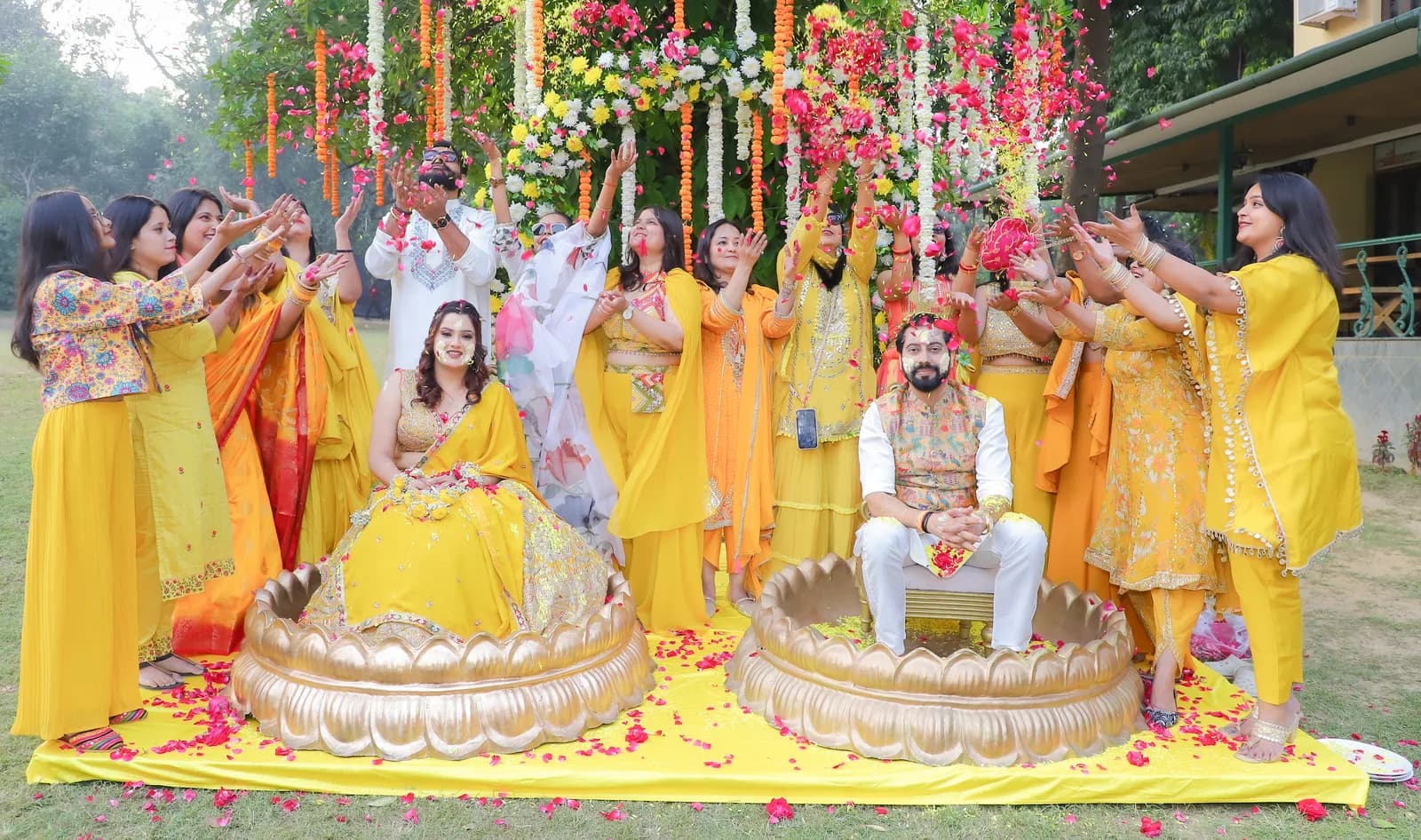 Lotus Mandap Haldi Ceremony
